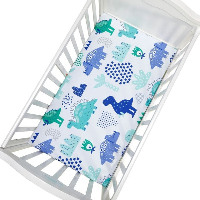 Newborn Baby Fitted Crib Sheets130*70 cm Cartoon Print  Bed Sheet Baby Bed Mattress Covers  for Unisex  Baby Boys Girls