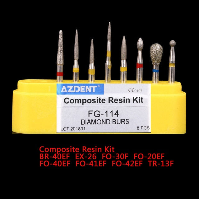 AZDENT  Dia.1.6mm  Dental Diamond Burs Drills High Speed Handpiece Polishing Whitening Tools Dental Burs for Teeth Whitening