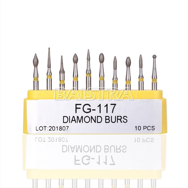 AZDENT  Dia.1.6mm  Dental Diamond Burs Drills High Speed Handpiece Polishing Whitening Tools Dental Burs for Teeth Whitening