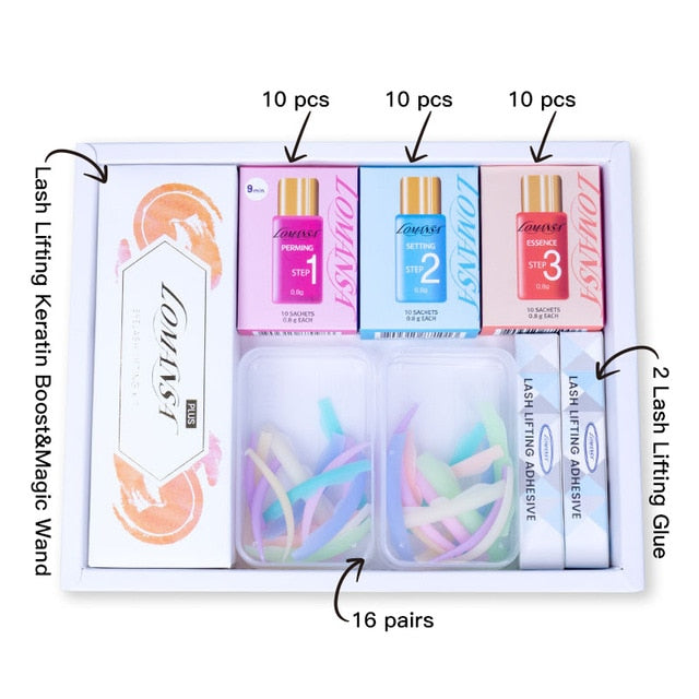 Lomansa Professional Korea Lash Lift Kit for Eyelash Extension Curling Eyelash Lifting Kit Long Lasting Growth Treatment